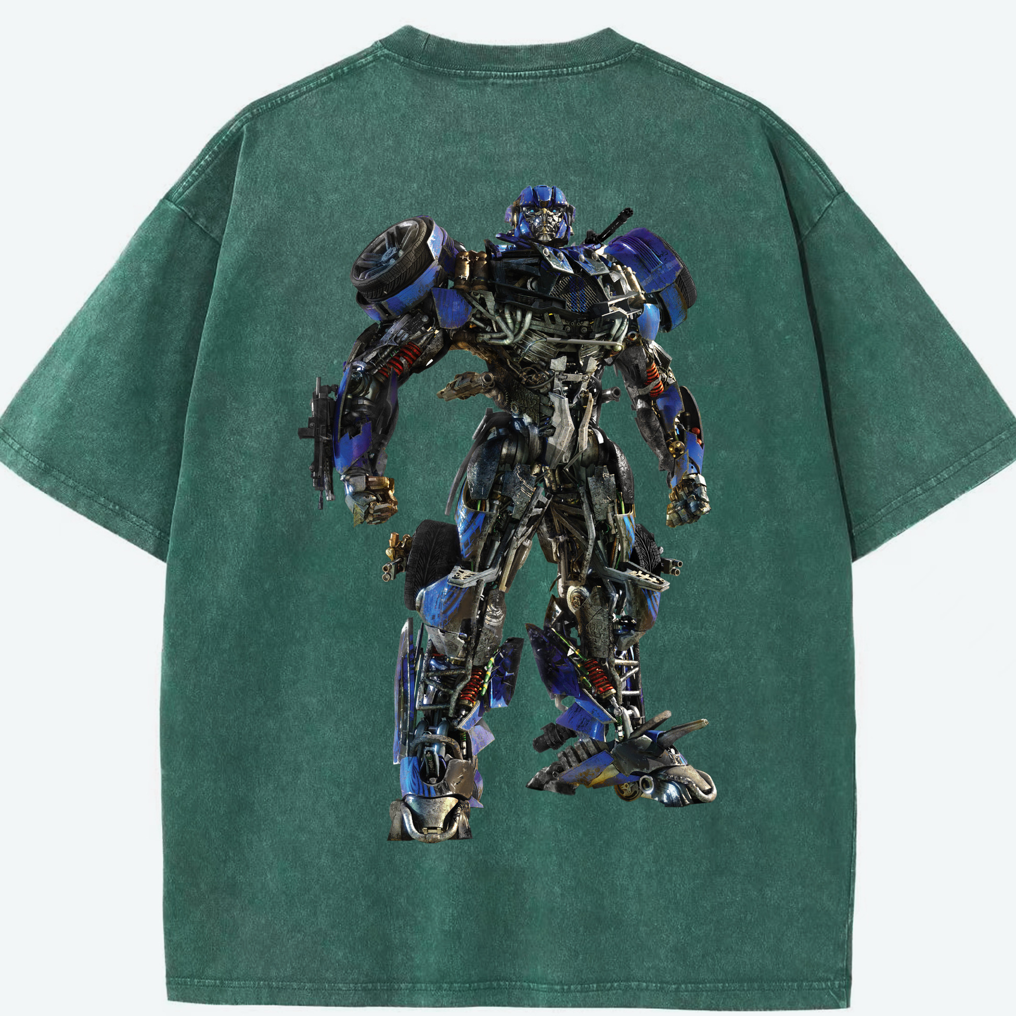 （画像用）  綿100% ヴィンテージ風 半袖Tシャツ（背面プリント）